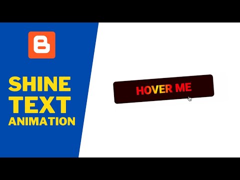 How To Add Text Shine Hover Effect To Your Blogger Website