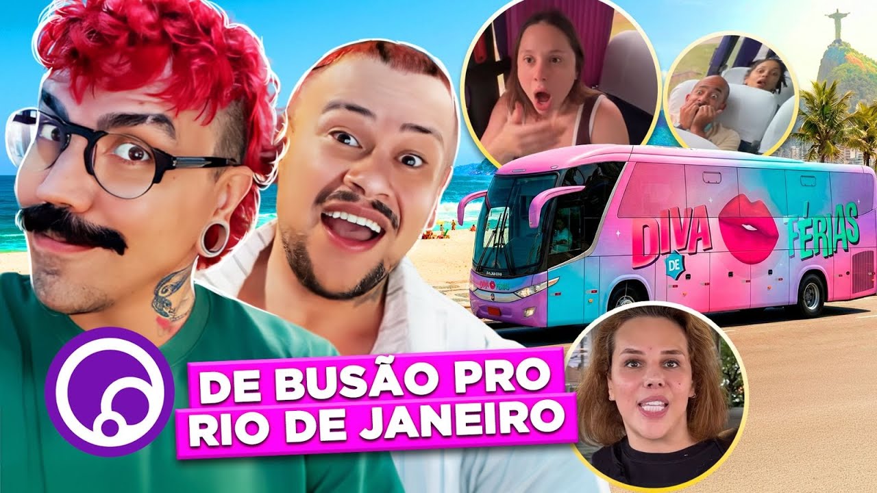 VLOG - VIAGEM DE BUSÃO COM O ELENCO DA DIA | ‪Diva de Férias #1 - @DiaTV
