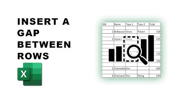 How to insert a gap between rows in Excel