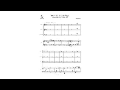 Merry Go Round of Life for Piano Quartet (Vln 1, 2, Vc, Pno) | Full Score & Parts - Joe Hisaishi