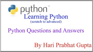 Python Questions and Answers (Q11 to Q20)