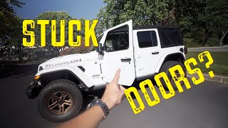 This Jeep Wrangler Tip Will Help Easily Recover Your Door's Check Strap