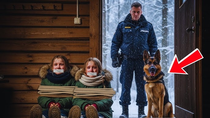 Two twin girls tied up in the cold — what the officer and his dog saw  shattered their hearts