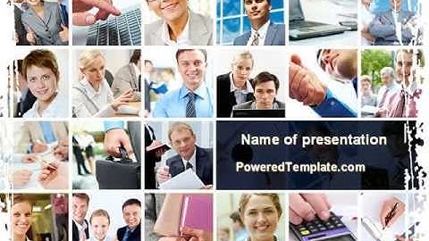 Business Staff PowerPoint Template by PoweredTemplate.com