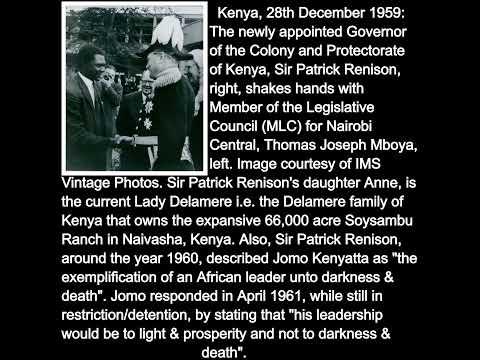 Kenya 1959 Kenyan Leader Tom Mboya With The Then Governor Of The Kenya Colony Sir Patrick Renison 