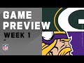Green Bay Packers vs. Minnesota Vikings Week 1 NFL Game Preview