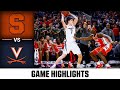Syracuse vs. Virginia Game Highlights | 2025-26 ACC Men's Basketball