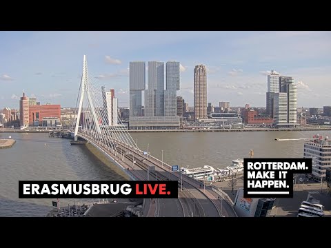 Live Stream - Erasmusbrug, Kop van Zuid, Cruise Terminal Rotterdam