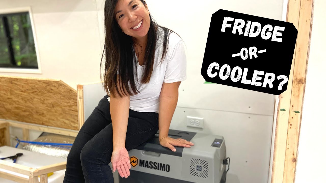 VAN BUILD The fridge vs. cooler debate, waterproofing our shower