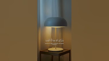 وتوبو إلى الله جميعا أيه المؤمنون لعلكم تفلحون - آية من سورة النور.