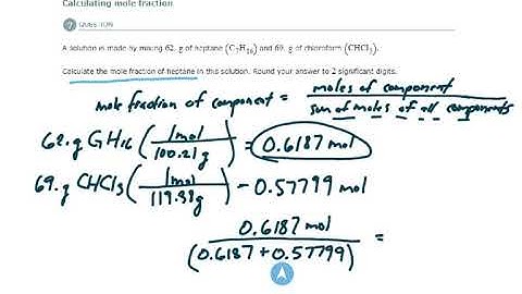 ALEKS - Calculating mole fraction (Example 1)