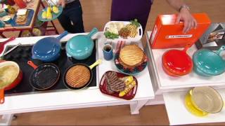 Le Creuset 3.75 qt. Cast Iron 2-in-1 Pan on QVC Le Creuset Grill Pan Second Test