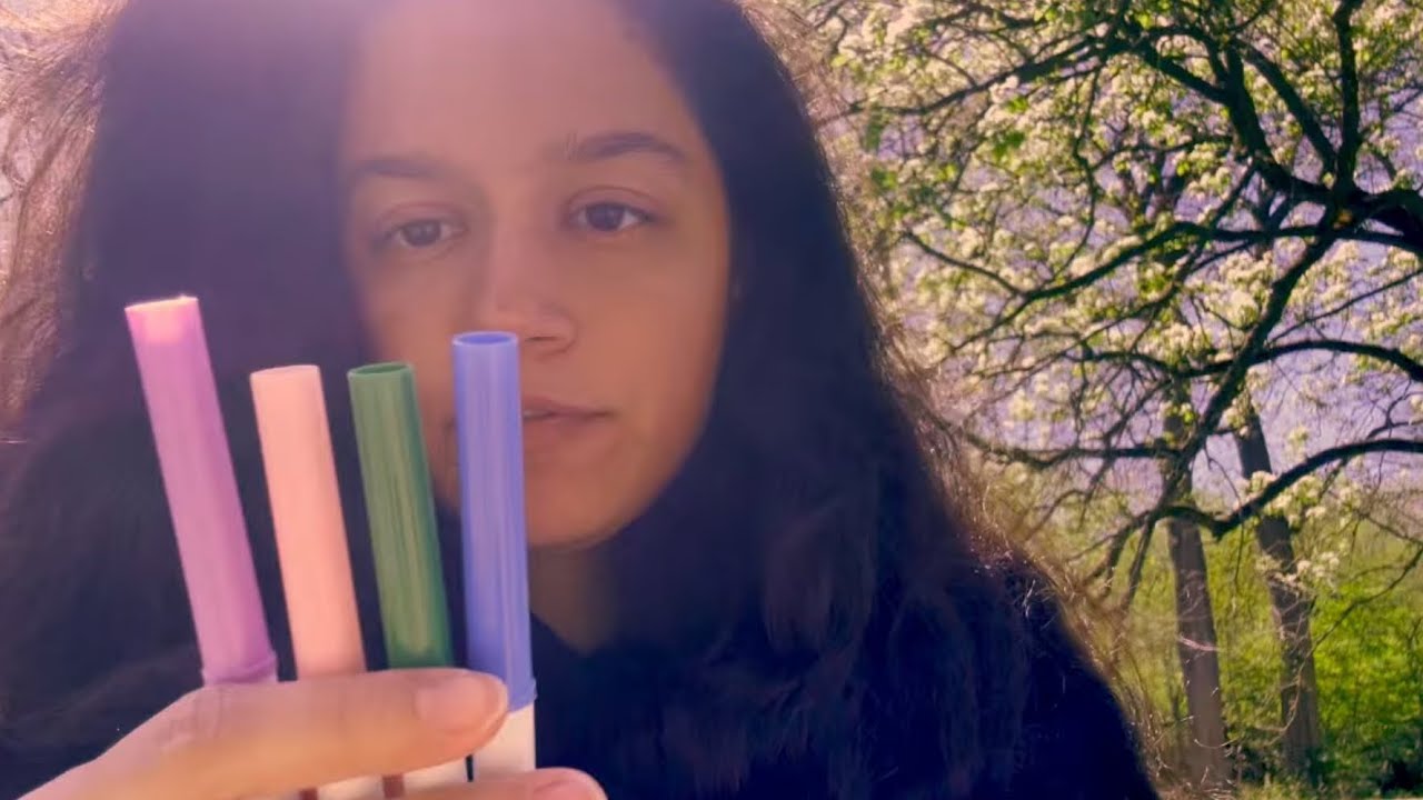 asmr • drawing flowers on your face in a garden 🌷