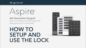 How to operate a 6G Aspire Keypad Lock | Basic and Advanced Management | Assigned Use