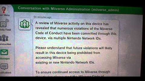 wii u console banned treat from the stupid mii verse admins.