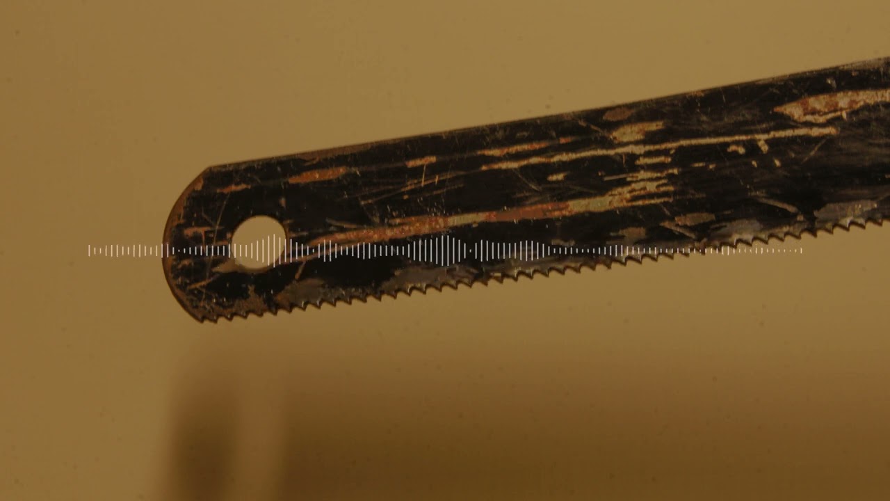 Hacksaw cutting wood sound effect, woodworking sfx