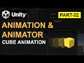 👉 Unity Animator Tutorial | Part 2 | Cube Movement + Rotation + Loop Animation (Hindi)