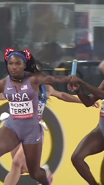 Unbelievable relay save 😮‍💨 #athletics #worldrelays #usa