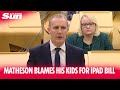 Michael Matheson blames his kids streaming football for racking up £11k iPad bill