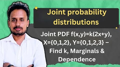 Joint Probability Distribution - Pt.6 | Discrete Random Variables | Engineering Mathematics