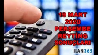 Di̇zi̇leri̇n Reyti̇ng Sonuçlari 20 Mart 2020 Dizilerin Reyting Sonuçları