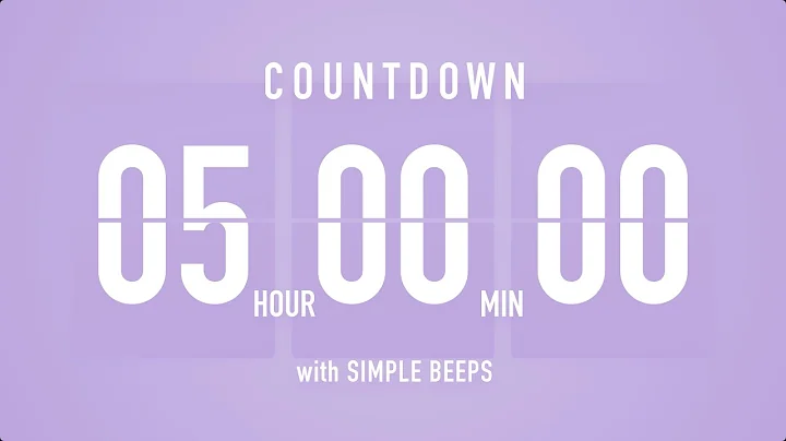5 Hour Countdown Timer ⏳ Flip Clock with Bell Alerts 💜🔔