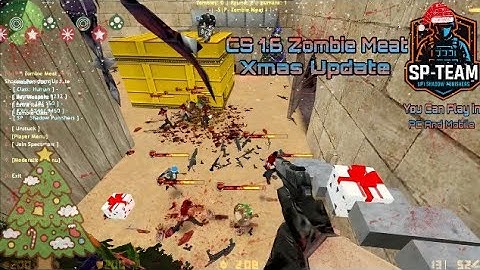 Counter Strike 1.6 Zombie Meat | XMAS Update 🎄 | Free Hook + FastAP | Gameplay (2026)