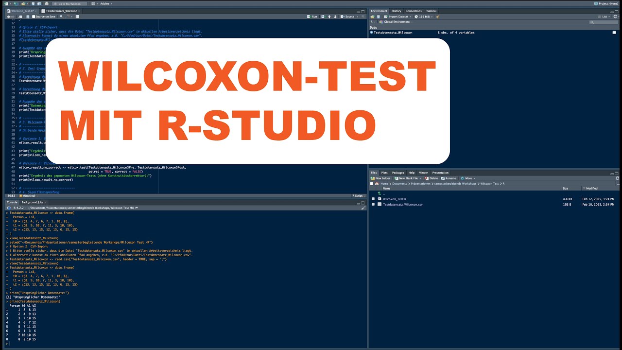 WilcoxonTest mit RStudio YouTube — free download