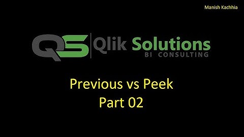 Qlik - 051: Inter-record functions in Qlik : Previous vs Peek - Part 02