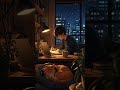 Study Room Night 🌧️📚 | Focus with Mocha  #lofi #shorts