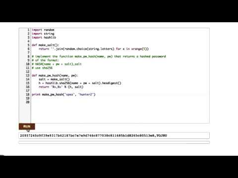 Hashing Salts Solution - Web Development