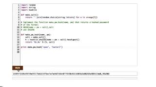 Hashing Salts Solution - Web Development