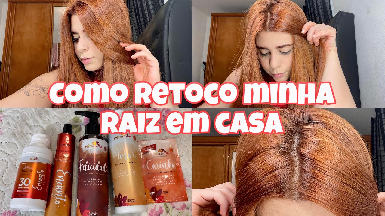 COMO RETOCAR A RAIZ E MATIZAR o CABELO EM CASA- diário de uma ruiva🧡👩🦰 ...