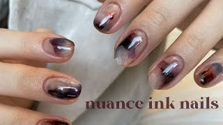 HOW TO / Easy Japanese Neutral Nuance Ink Nails using Alcohol Inks