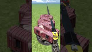 Funny Crazy Train On Extreme Railroad 💥😱🔥 Funny BeamNG.Drive simulator #shorts