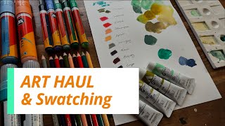 ART HAUL! Trying NEW Art Supplies Gouache Acrylic Markers Holbein