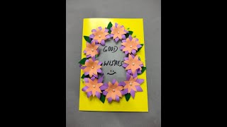 Handmade Good wishes card| photo card| Art and craft card|flowers card| by noble pearl