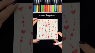 💕 Easy Heart Pattern Drawing | Minimal Aesthetic Art Tutorial #artreels #doodleart #creativetutorial