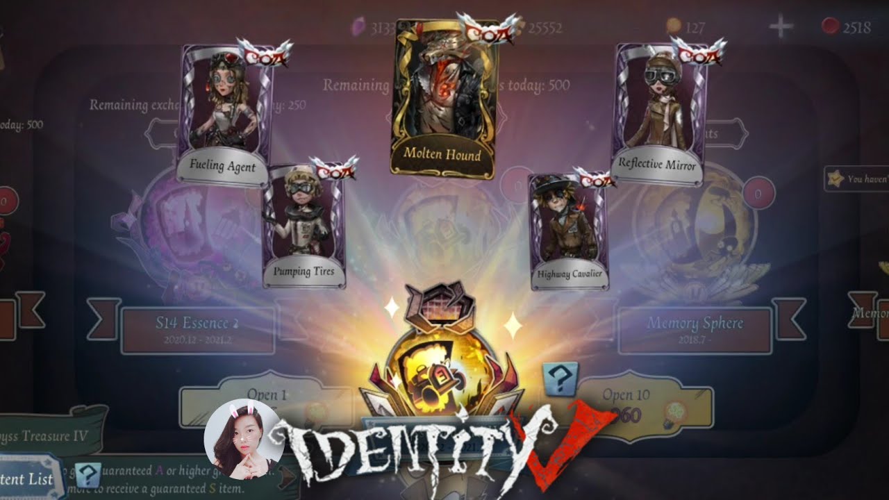 COA 4 Essence Opening Identity V 第五人格 Tips to Open Gacha - YouTube