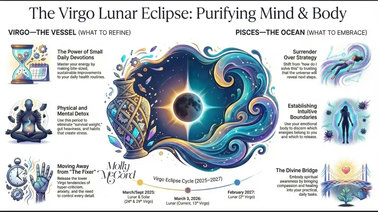 Virgo Lunar Eclipse: Purifying Your Mind-Body-Soul Blueprint ~ 2026 Astrology