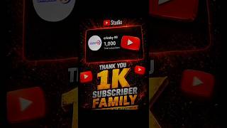 “We Did It! 1K Subscribers" 🙏❤️