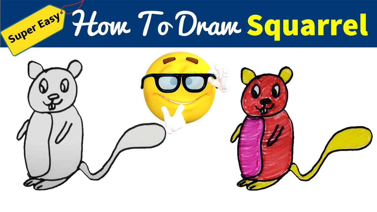 How to Draw Squirrel Easy l Drawing Squirrel Step by Step - YouTube