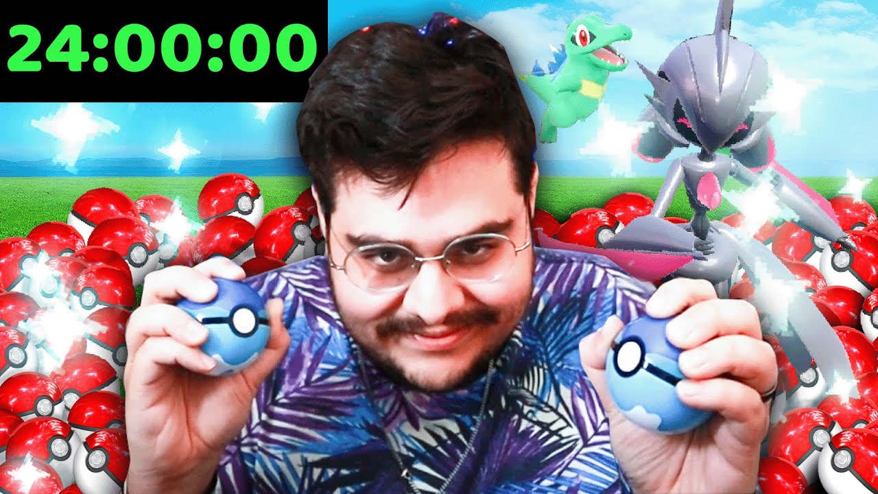 I Caught 100 Shiny Pokemon in 24 Hours