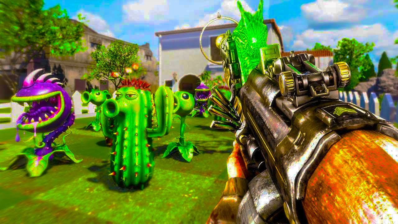 PLANTS VS ZOMBIES MEETS CALL OF DUTY!?! (BLACK OPS 3 CUSTOM ZOMBIES MAP) 