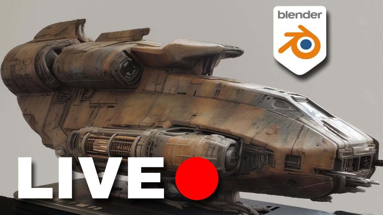 Midjourney to 3D using Blender - Scifi Spaceship Cliprunner