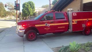 LACoFD Squad 106  and Engine 106 responding