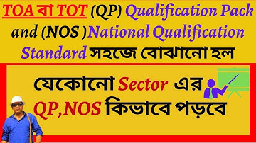 TOA বা TOT QP Qualification Pack and NOS National Qualification Standard  সহজে বোঝানো হল |QP and NOS