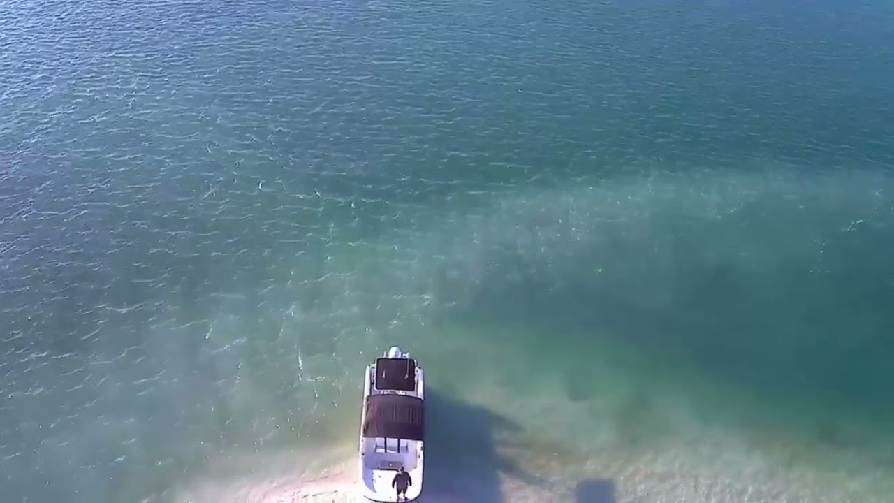 Drone flying over island part 2