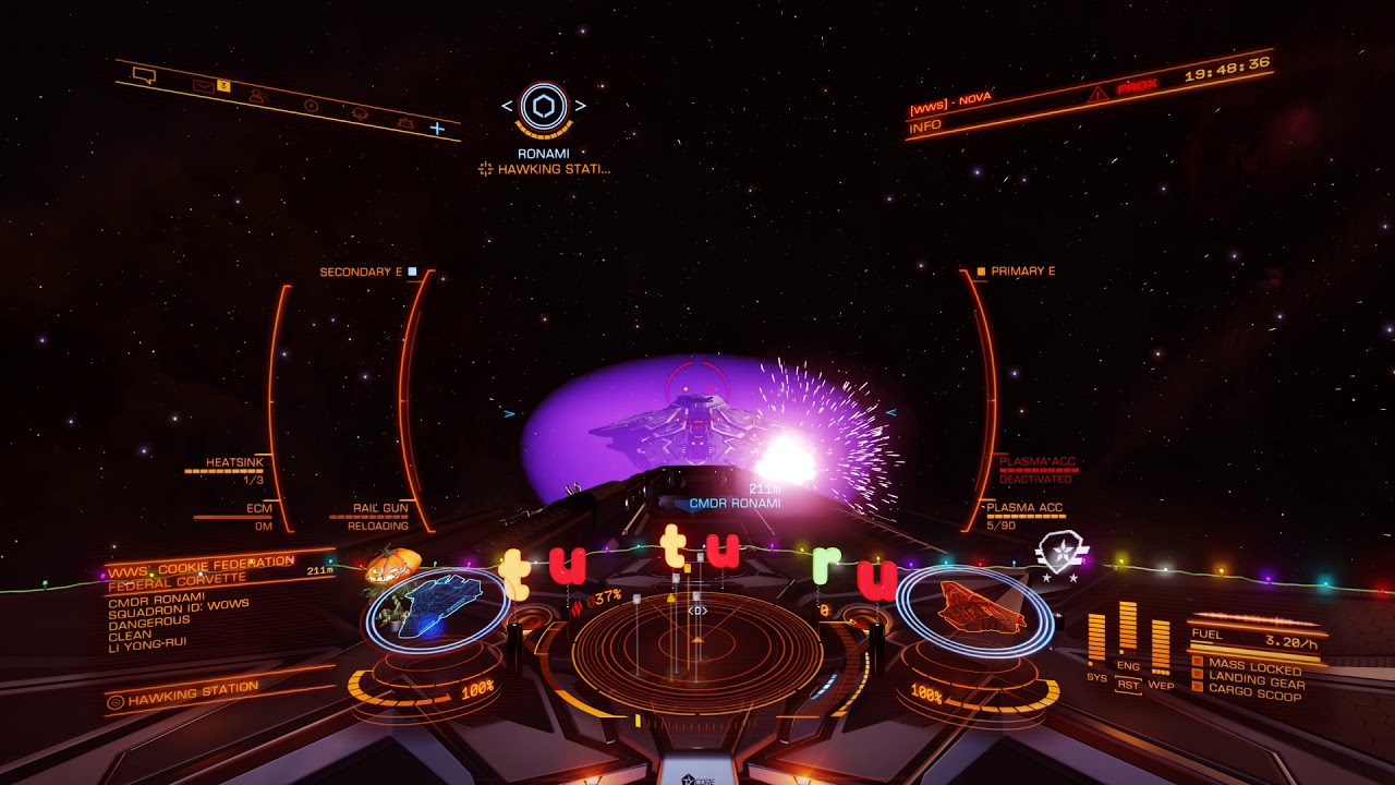 Elite Dangerous Testing Railgun cascade YouTube