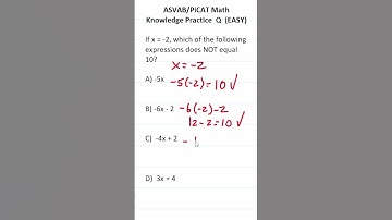 ASVAB/PiCAT Math Knowledge Practice Test Q: Evaluating Expressions #acetheasvab w/ #grammarhero